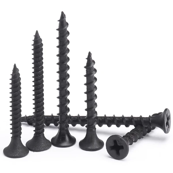 Black Phosphate Drywall Screws for Gypsum Board & Metal Stud Fixing high quality